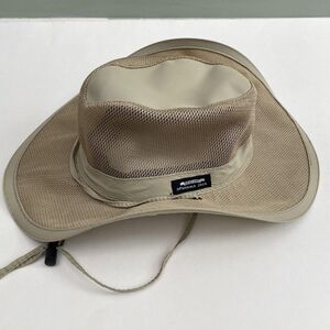 Panama Jack Hat Cowboy Mesh Strap Mens Large Tan Outdoor Safari Fishing USA